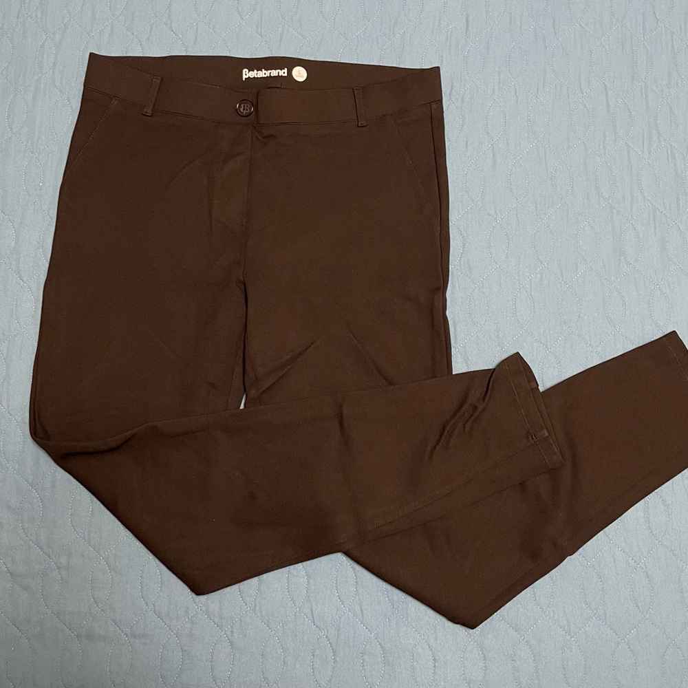 Betabrand Skinny-Leg Classic Dress Pant Yoga Pant - Large Long